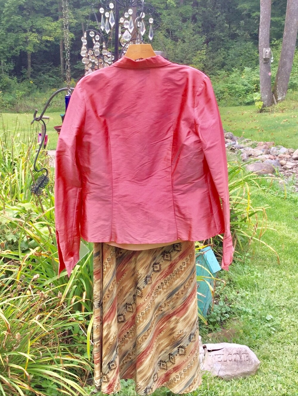 RED LEATHER JACKET Textured Pebble Size L WORTHINGTON EPLC - Picture 13 of 16